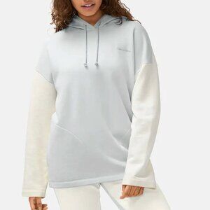 Outdoor Voices XS / Colorblock Small Oversized Cotton Terry Hoodie in Dove/Bone